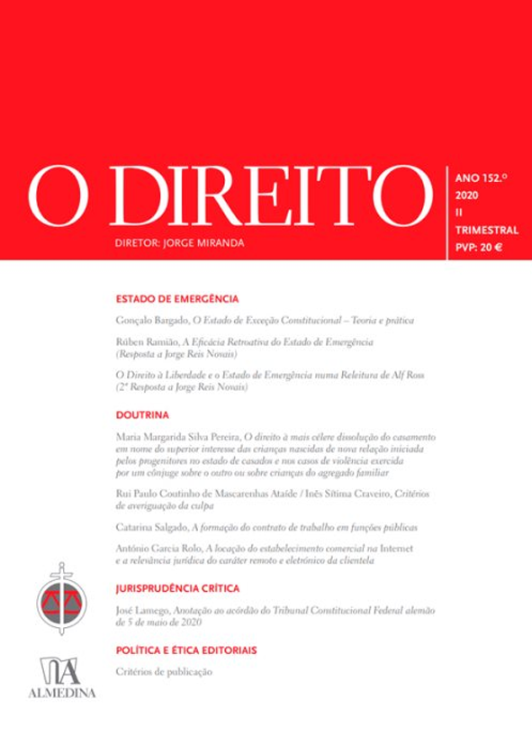 O DIREITO - ANO 152 (2020) - Nº II